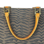 Fendi Vintage Brown Tiger Print Canvas Tote Bag