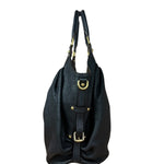 Louis Vuitton Perforated Monogram Mahina Hobo Bag Black