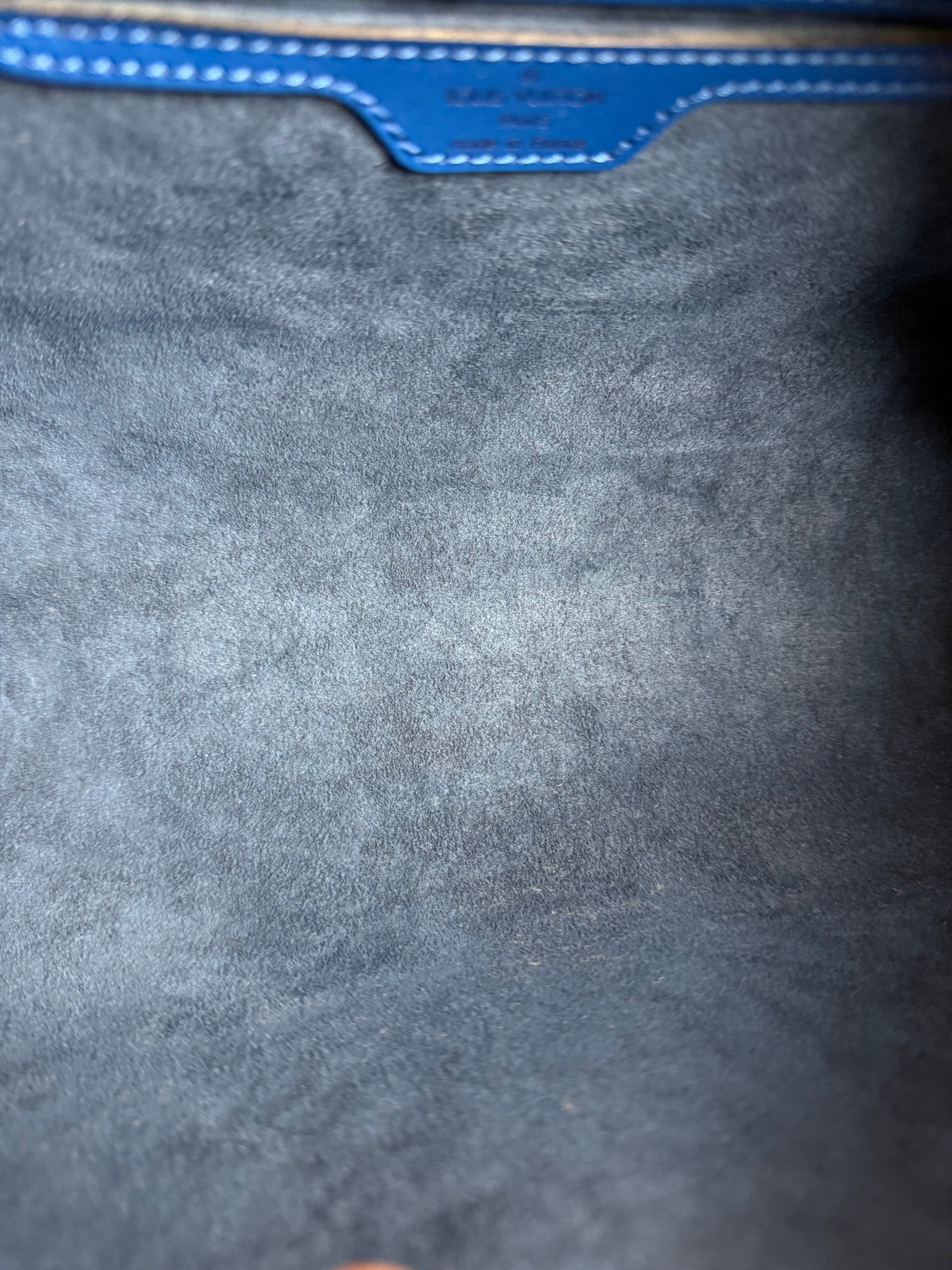 Louis Vuitton Blue Epi Soufflot Handbag