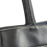 Chanel Vintage Denim/Black Leather CC Turn-Lock Tote Bag 2001