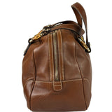 Gucci Tan Brown Leather Bamboo Handle Boston Bag