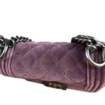 Chanel Purple Velvet Mini Boy Bag 2013