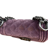 Chanel Purple Velvet Mini Boy Bag 2013