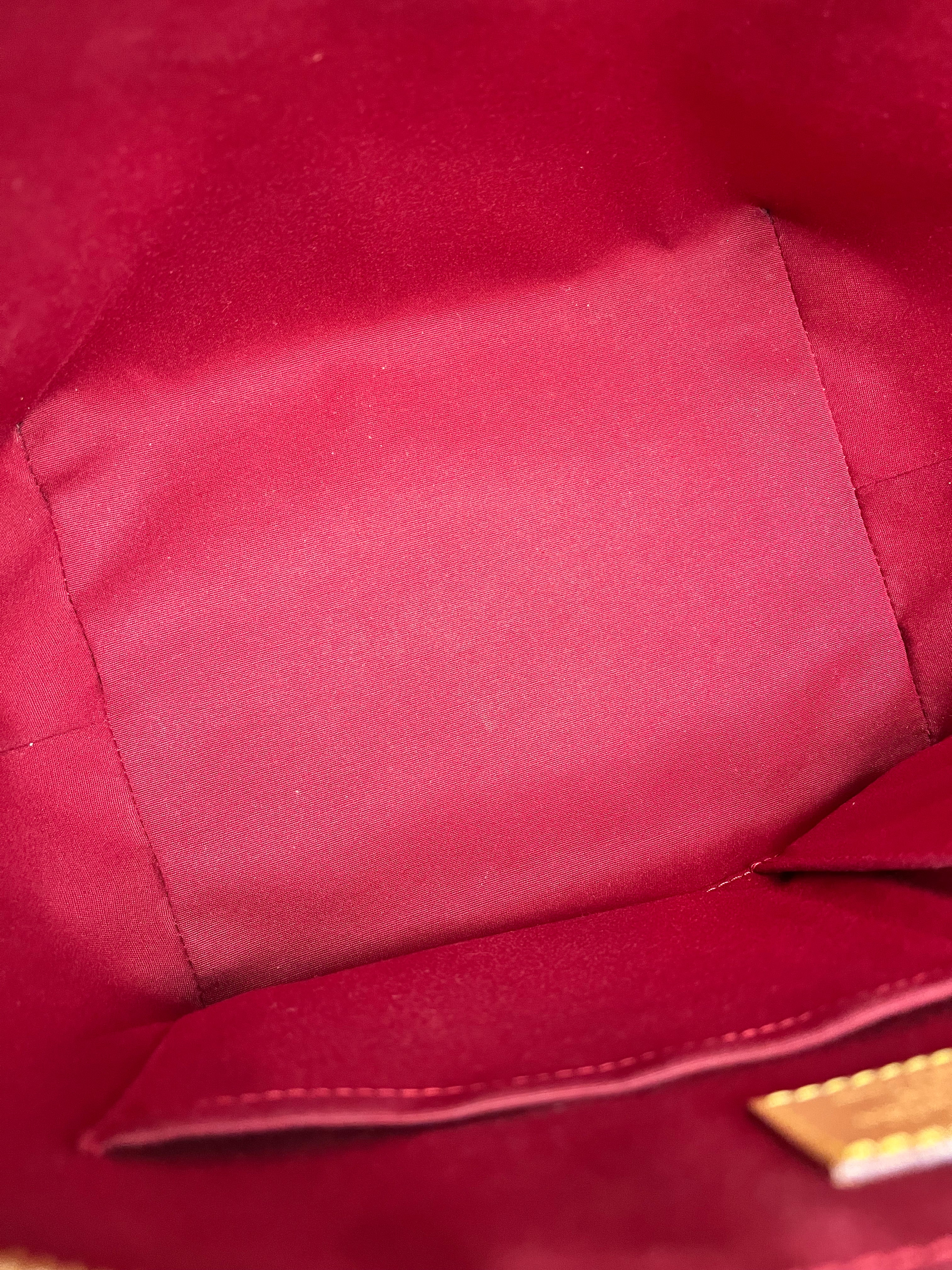 Louis Vuitton Red Monogram Vernis Bellevue Handbag