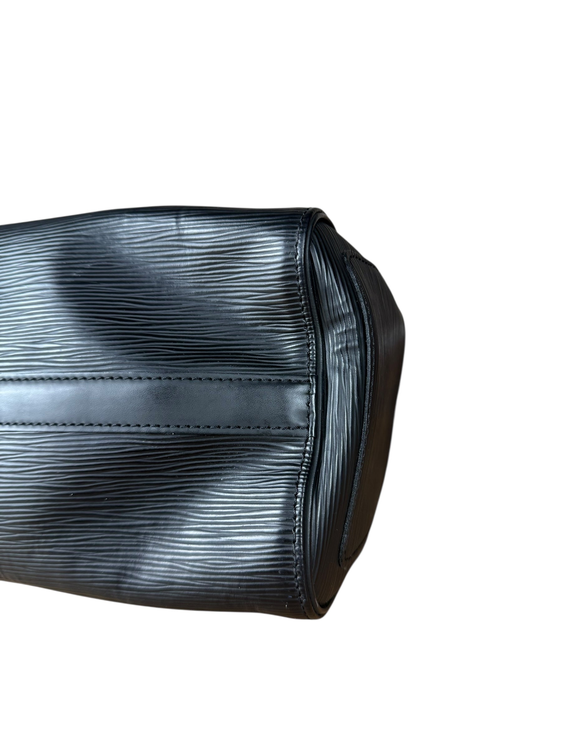 Louis Vuitton Black Epi Speedy 25