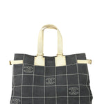 Chanel Vintage Large Square Quilt Tote Faded Black 2003
