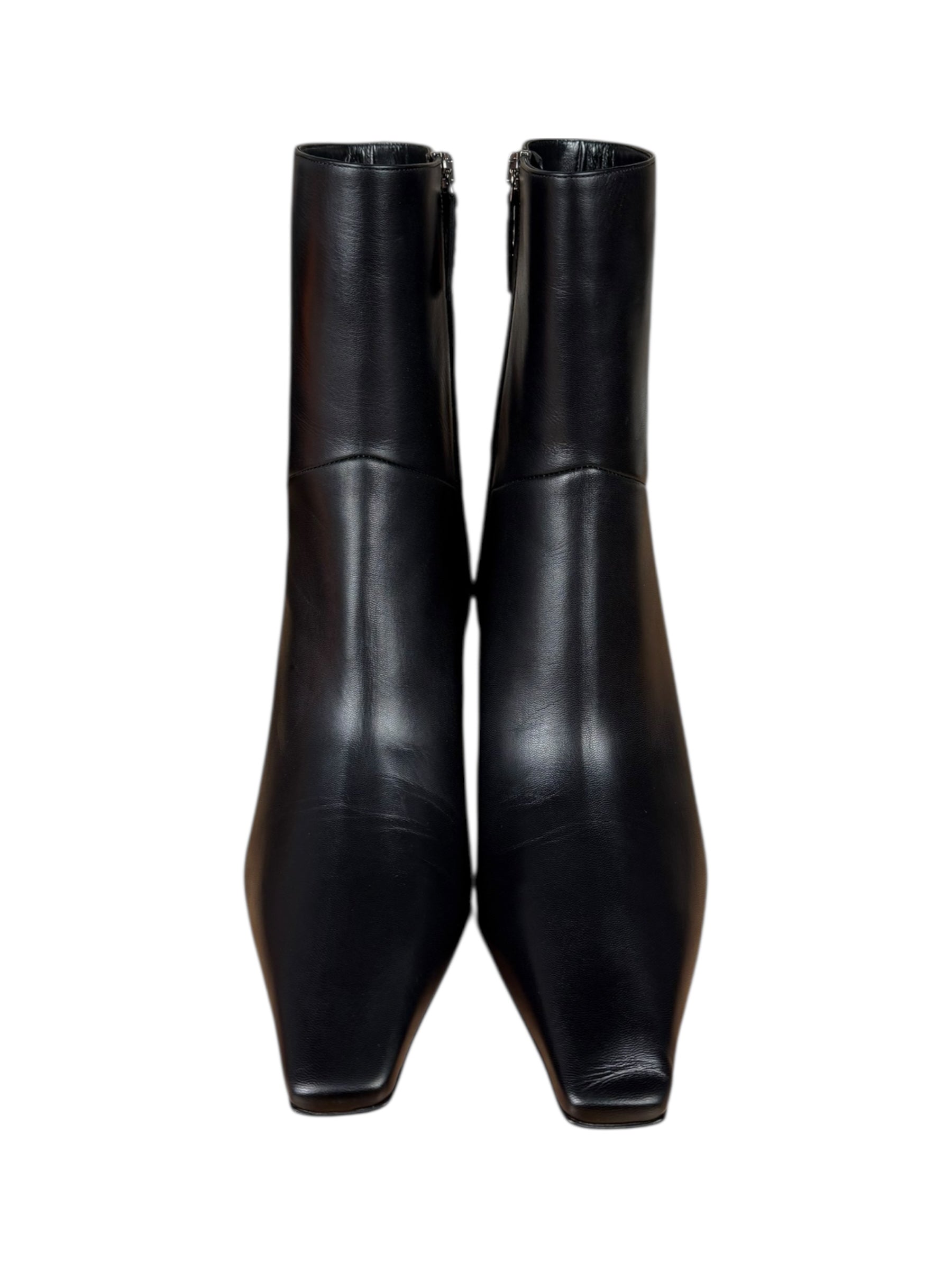 Gucci Black Leather Heel Boots