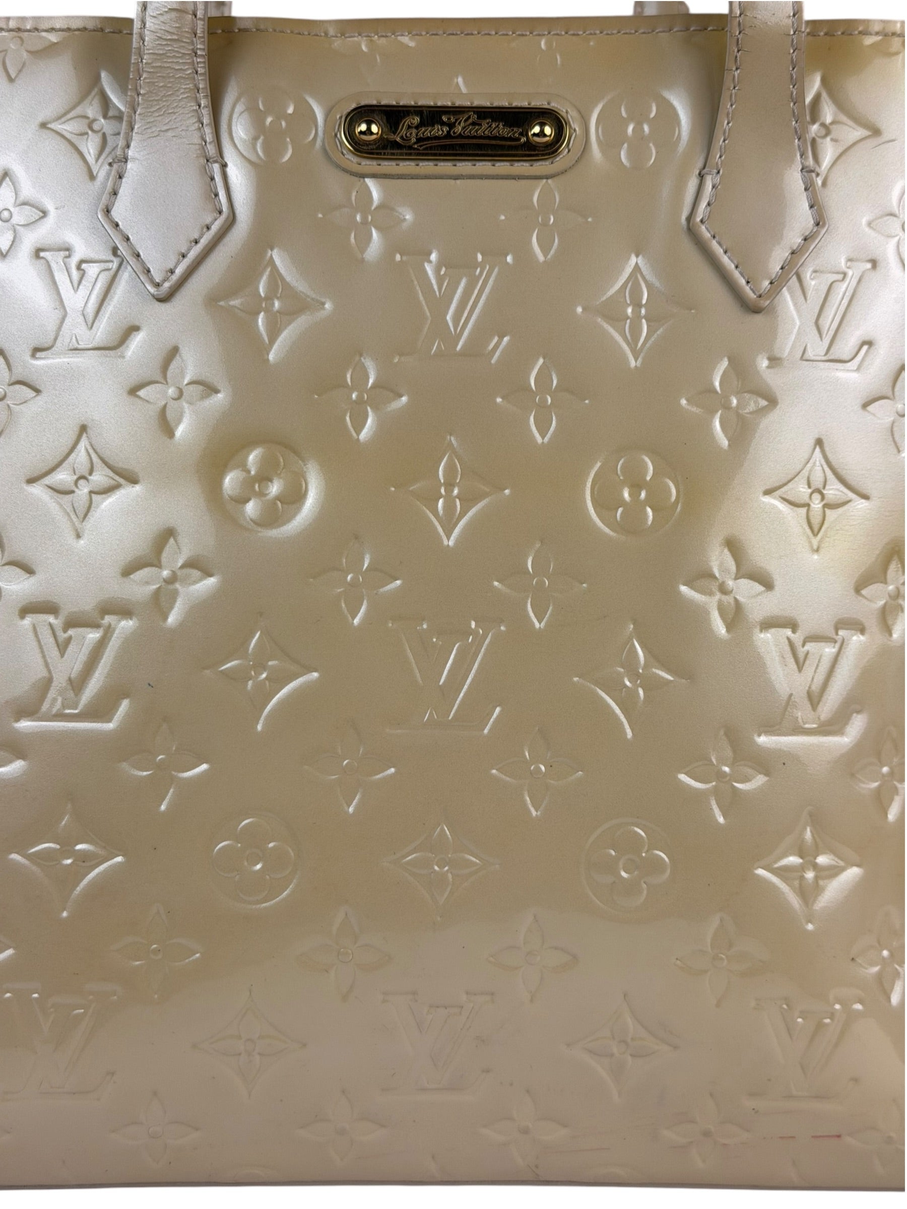 Louis Vuitton Yellow Vernis Wilshire Tote MM