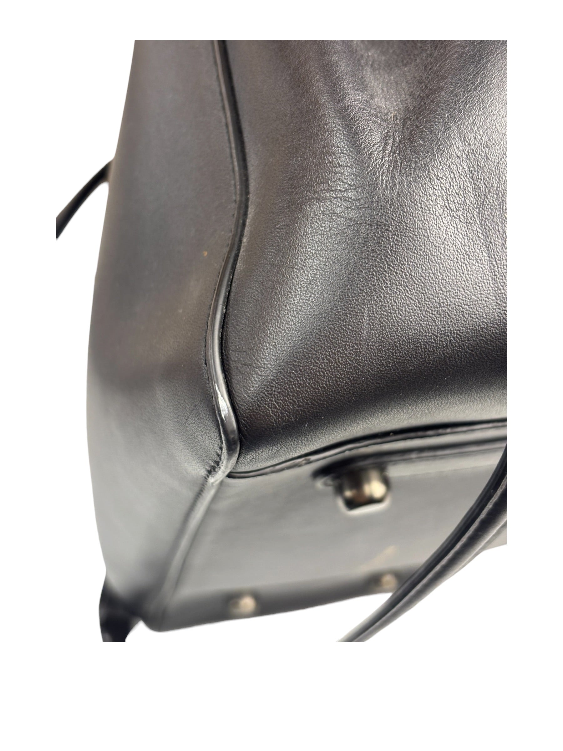 Coach Black Leather Trim Copper Carryall Two-Way Bag