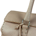 Fendi Light Pink Metallic Vintage Selleria Stitch Lina Handbag