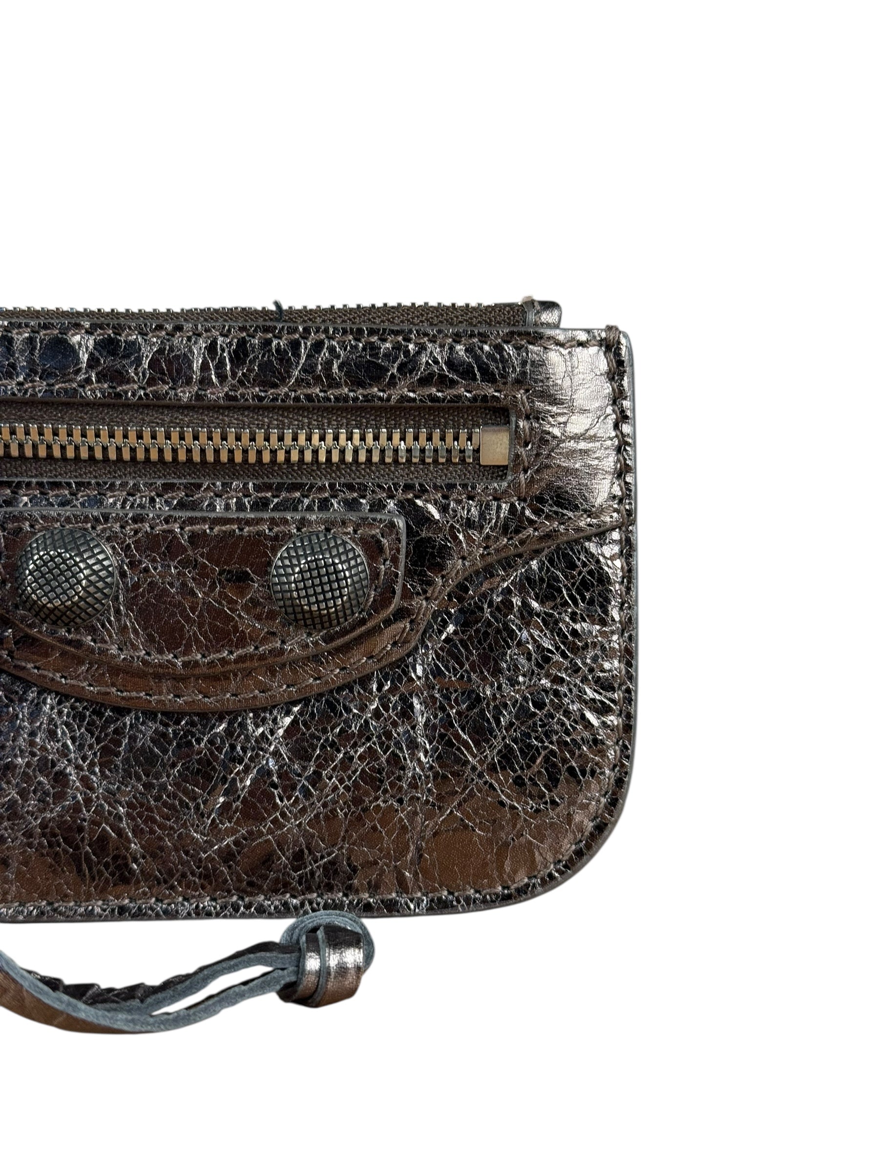 Balenciaga Le Cagole Zip Pouch Metallic