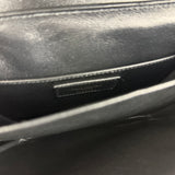 Saint Laurent Black Monogram Patent Leather Shoulder Bag