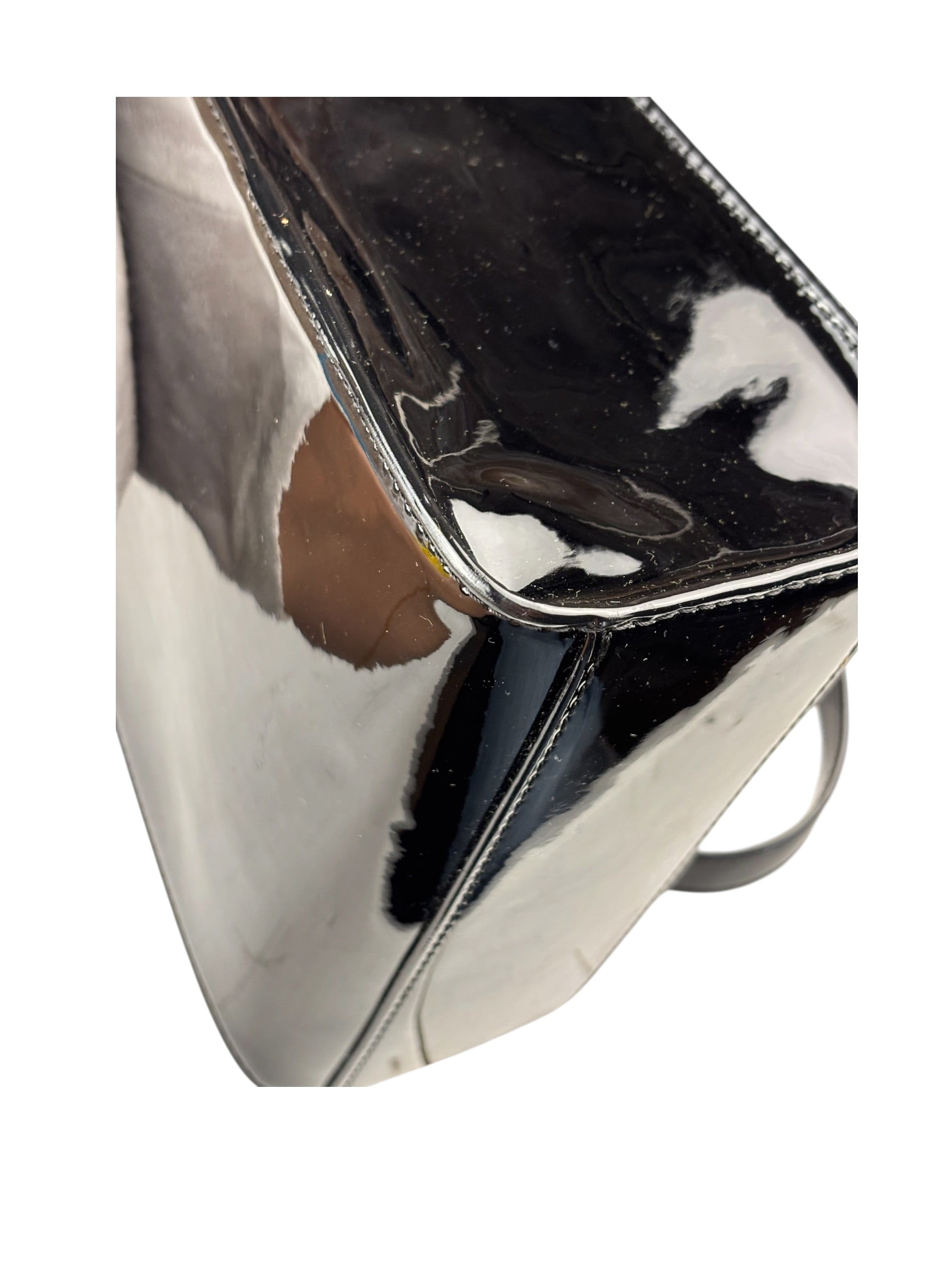 Off-White Black Patent Leather Kids Butterfly Bookish Two-Way Bag