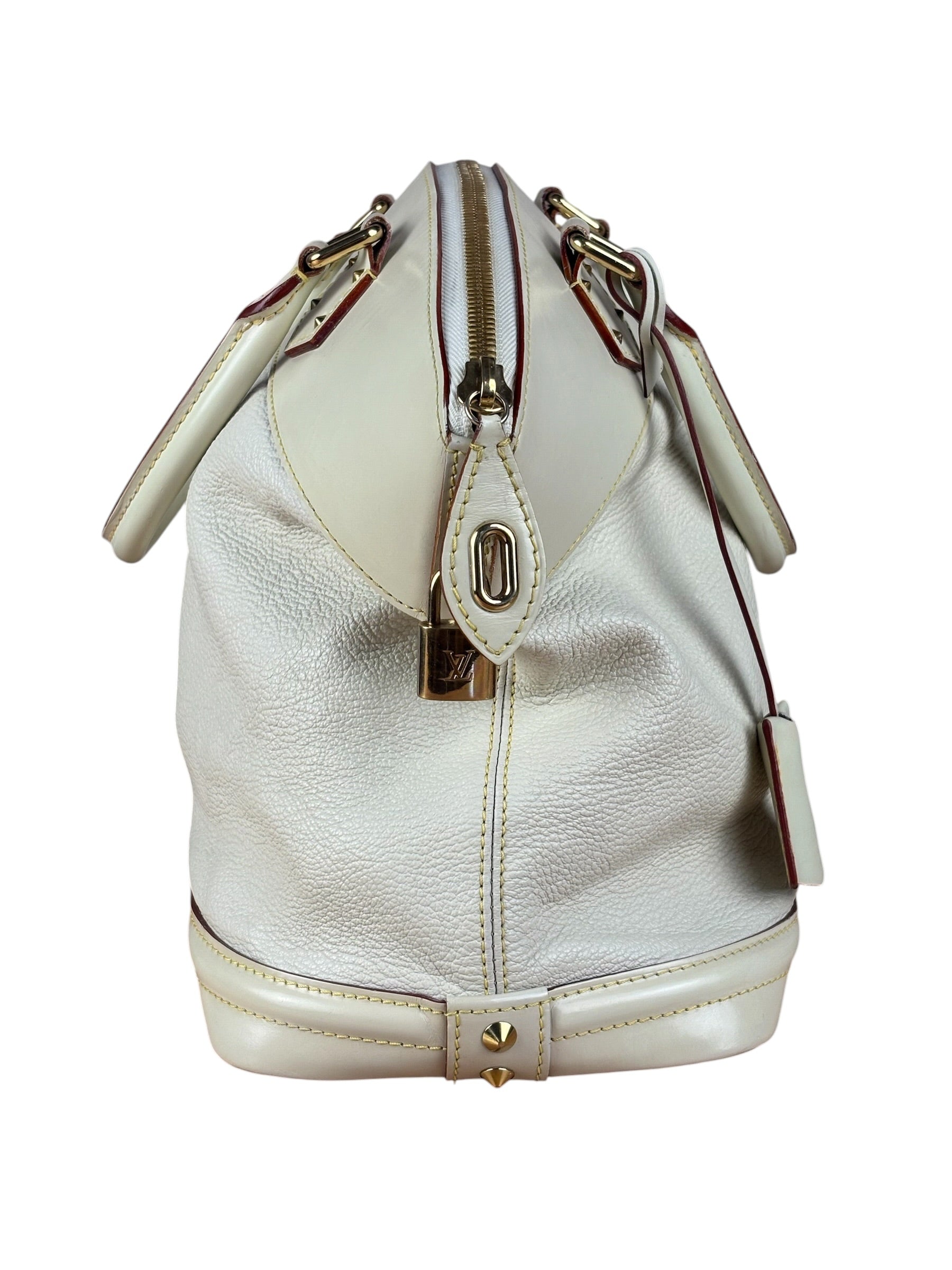 Louis Vuitton Cream Leather Suhali Lockit MM