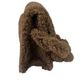 Jacquemus Brown Leather Trim  Le Bambidou Shearling Shoulder Bag