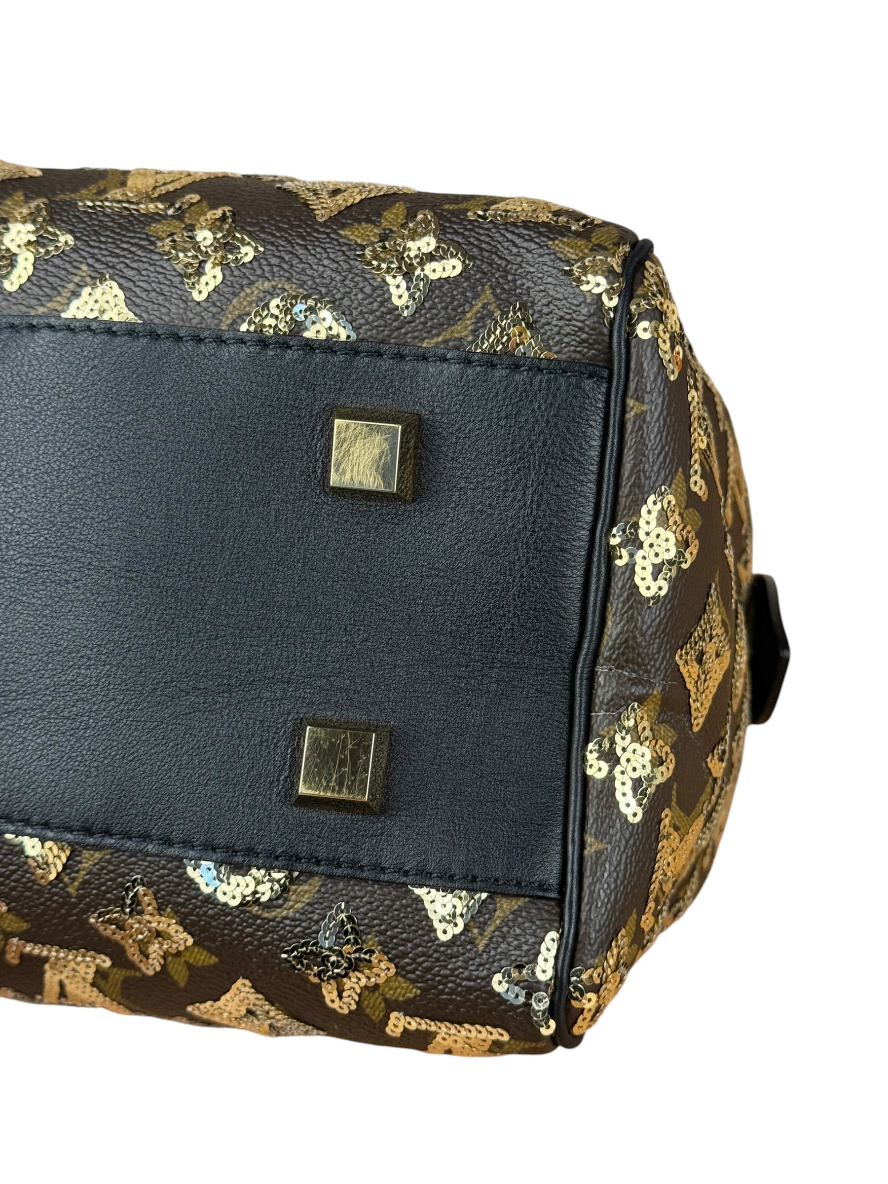 Louis Vuitton Gold Sequins Monogram Speedy Eclipse 30
