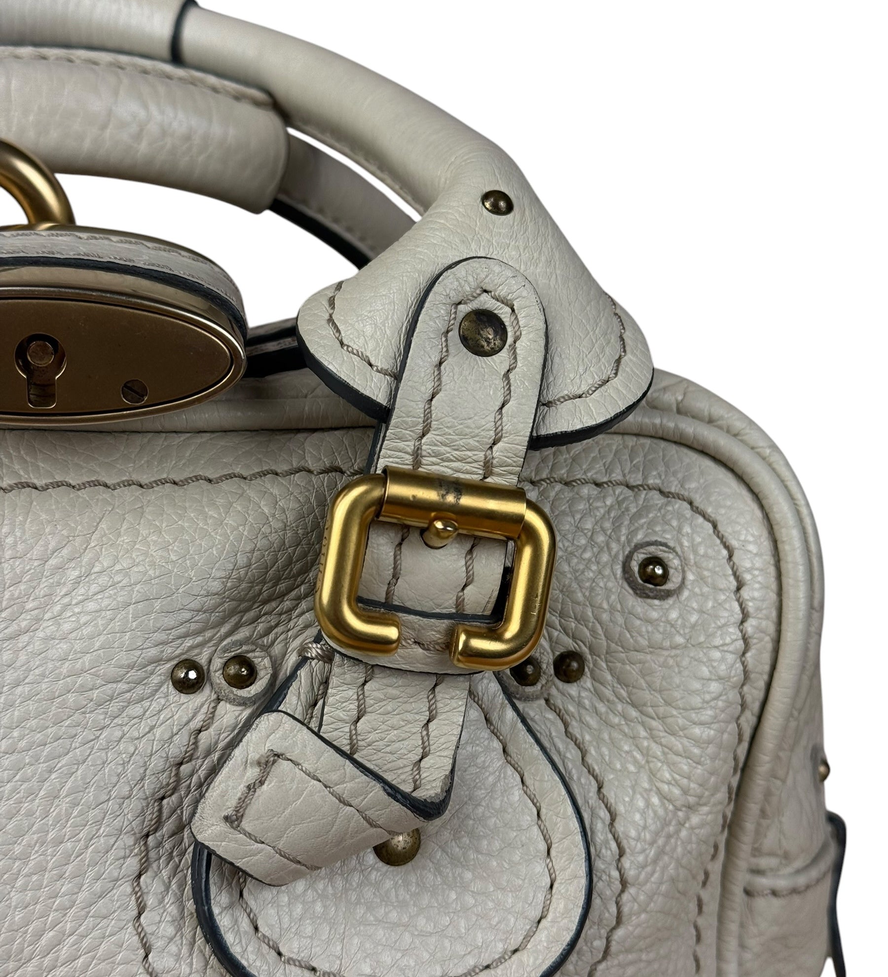 Chloé Ivory Leather Mini Paddington Handbag