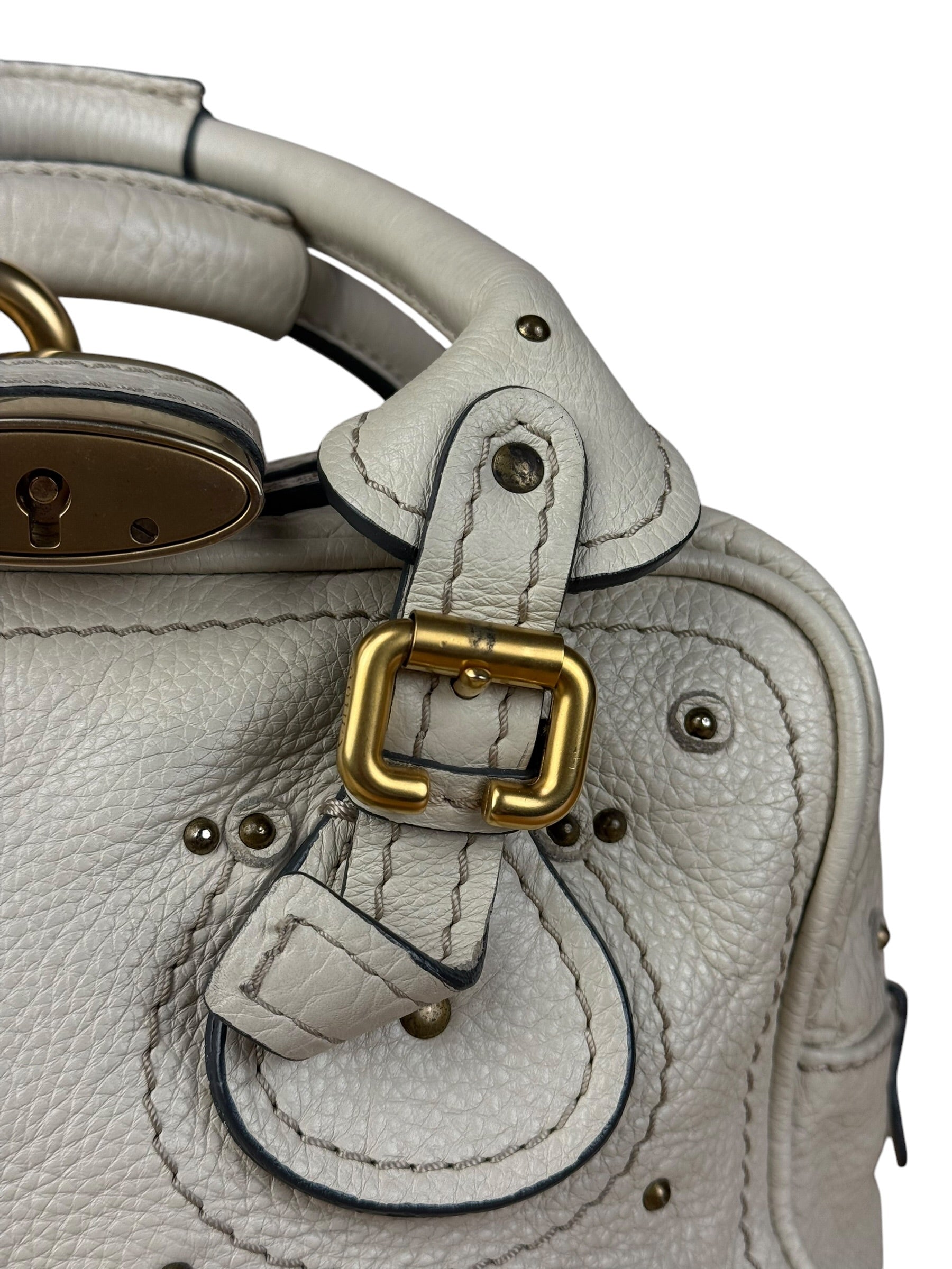 Chloé Ivory Leather Mini Paddington Handbag