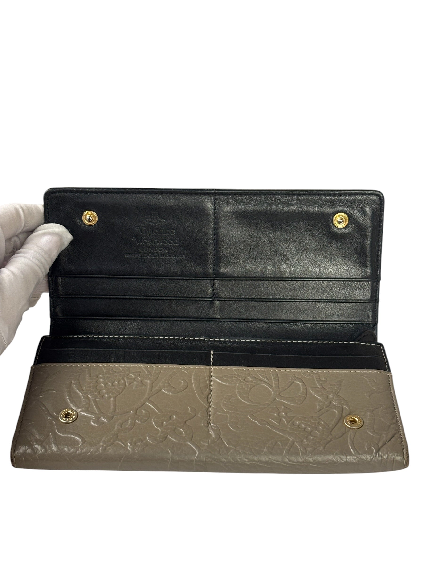Vivienne Westwood Grey Long Flap Wallet