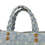 Louis Vuitton Monogram Denim Let Go PM 2Way Tote Handbag