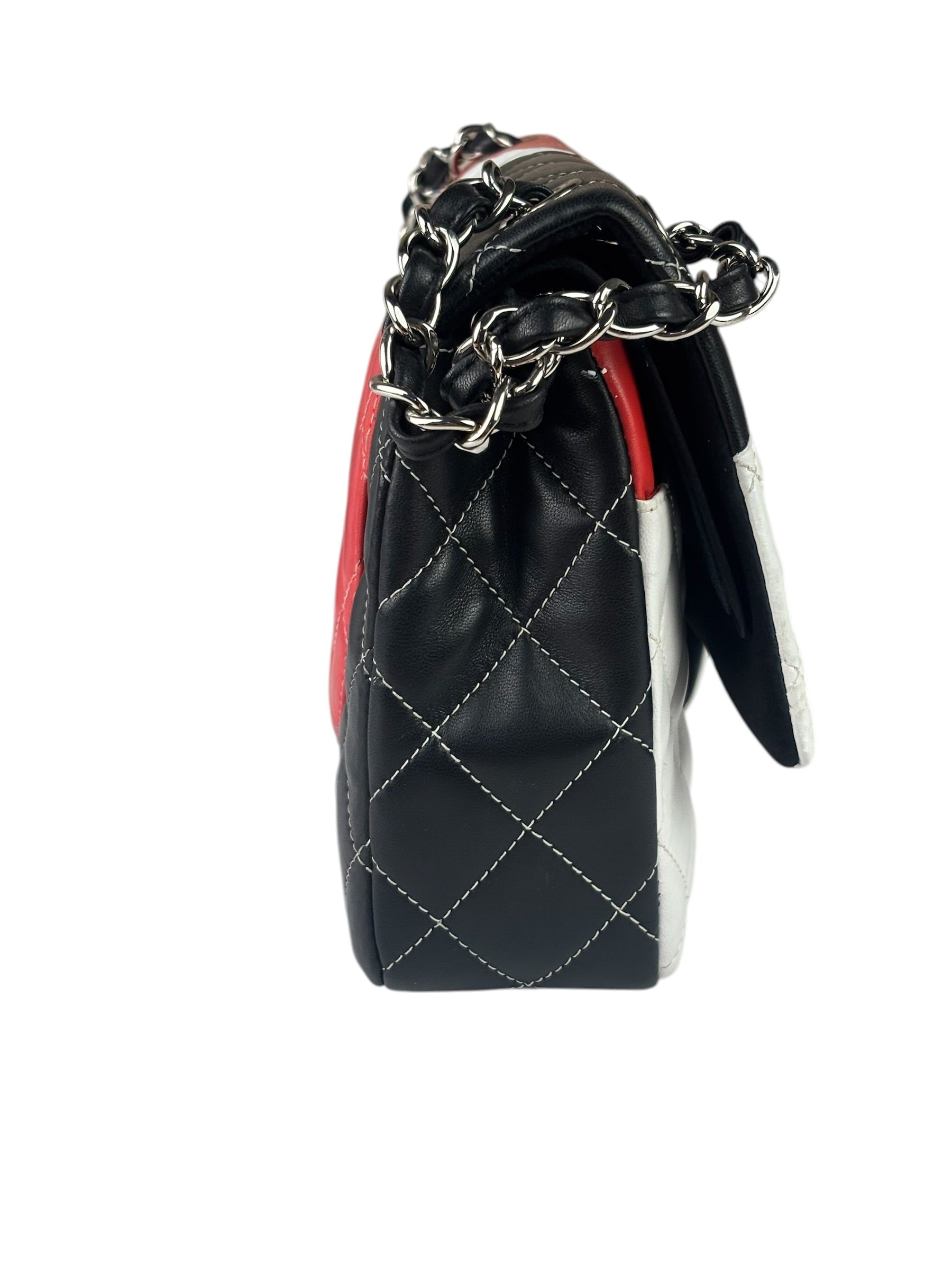 Chanel Colorblock Quilted Lambskin Medium Double Flap Bag 2013