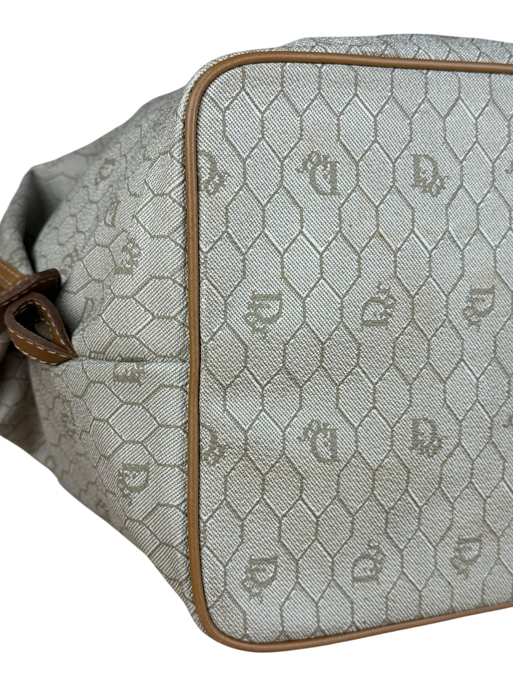 Christian Dior Vintage Honeycomb Zip Tote