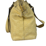 Gucci Yellow Leather GG Abbey Shoulder Bag