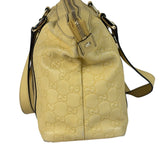 Gucci Yellow Leather GG Abbey Shoulder Bag