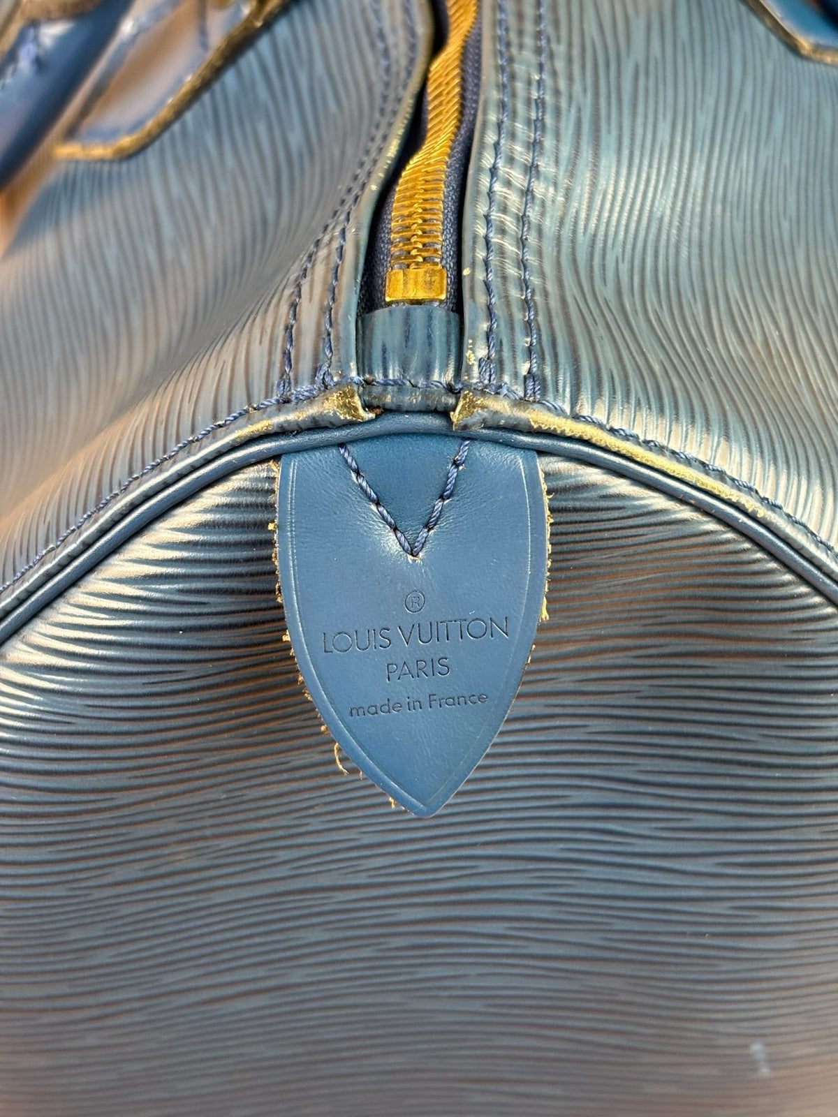 Louis Vuitton Blue Epi Speedy 40