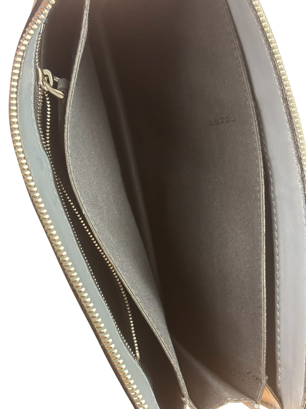 Fendi Grey Leather Monster Eyes Clutch