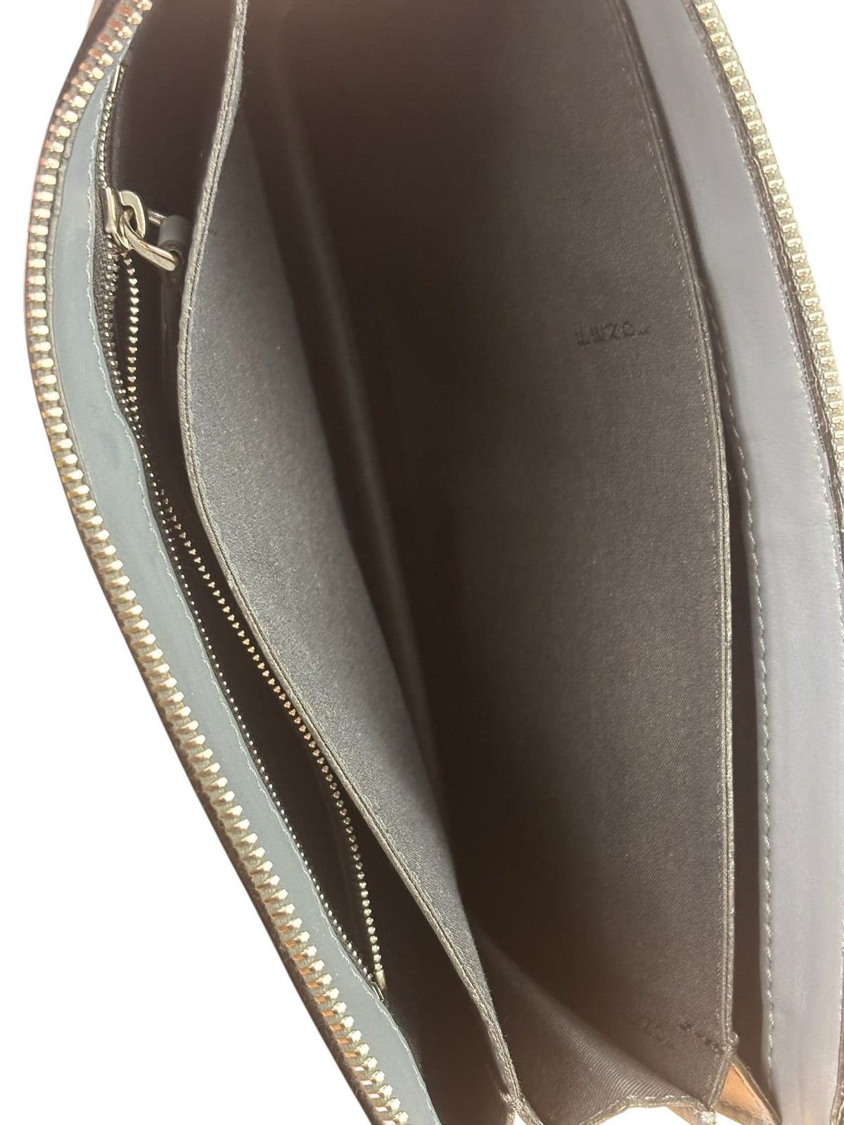 Fendi Grey Leather Monster Eyes Clutch