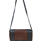 Celine Navy Blue/Burgundy Medium Frame Shoulder Bag