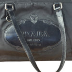 Prada Vintage Black Nylon/Patent Shoulder Bag