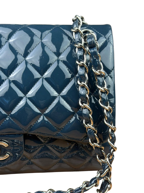 Chanel Dark Turquoise Patent Large Double Flap Bag 2010