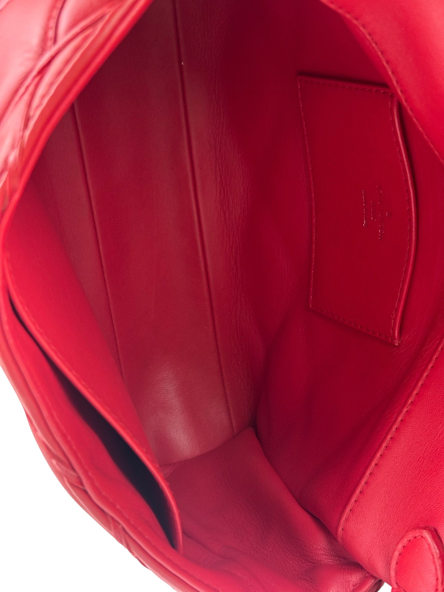 Louis Vuitton Red Lambskin GO-14 Malletage Shoulder Bag