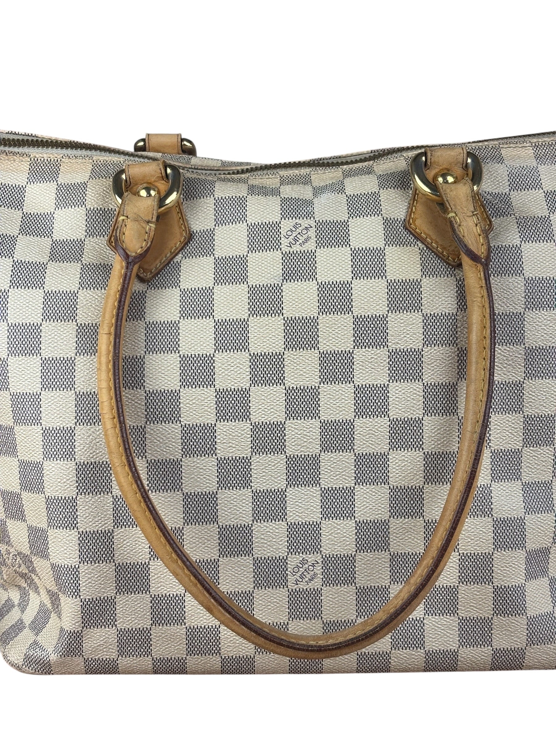 Louis Vuitton Vintage Monogram Damier Azur Saleya Shoulder Tote Bag