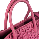 Miu Miu Pink Nappa Leather 2Way Tote Bag