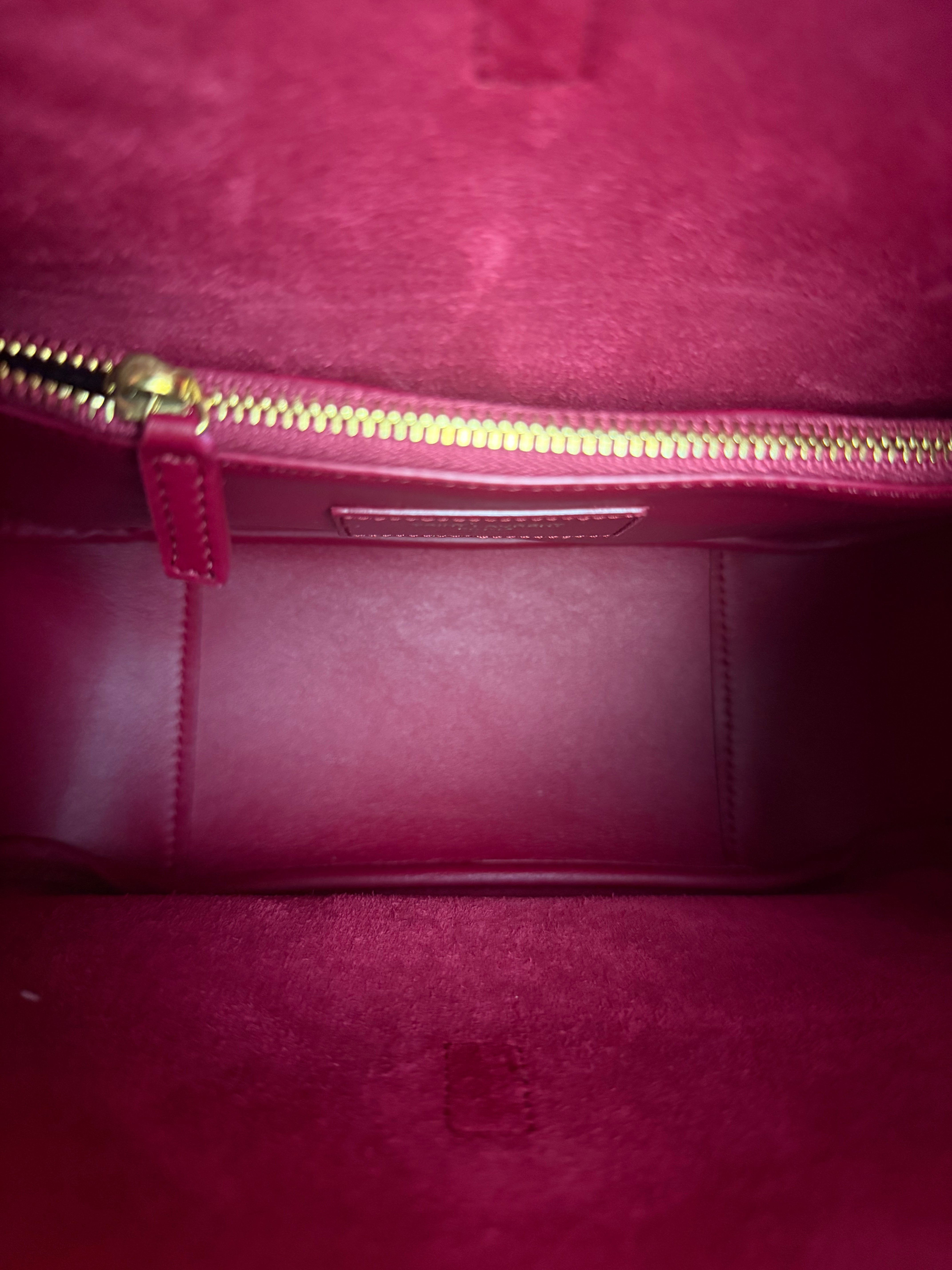 Saint Laurent Raspberry Pink Le 5 A 7 Hobo