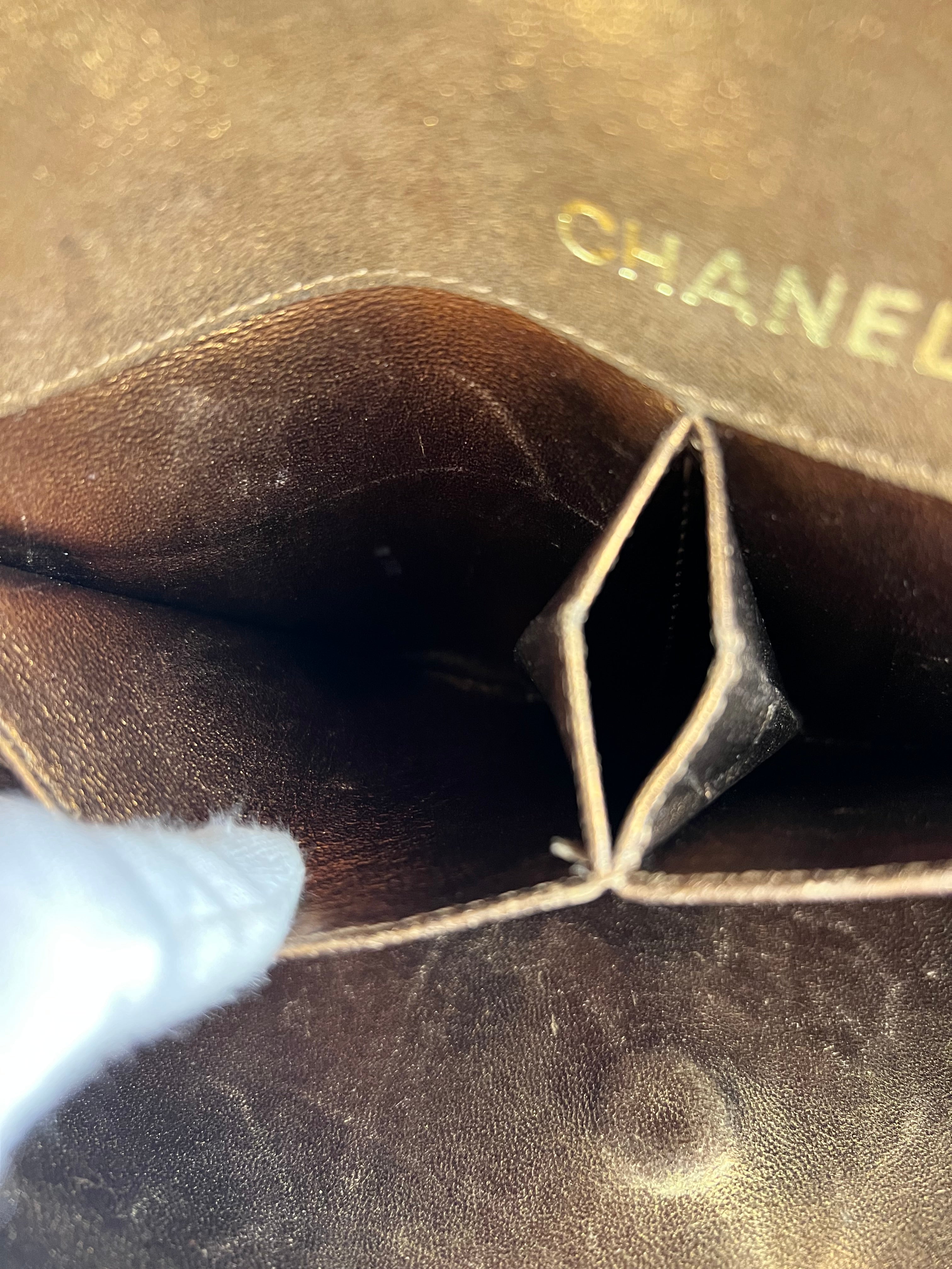 Chanel 2002 Gold Retro Tale East West Chain Flap