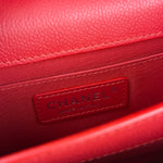 Chanel Red Calfskin Small Box Flap 2017