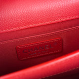 Chanel Red Calfskin Small Box Flap 2017