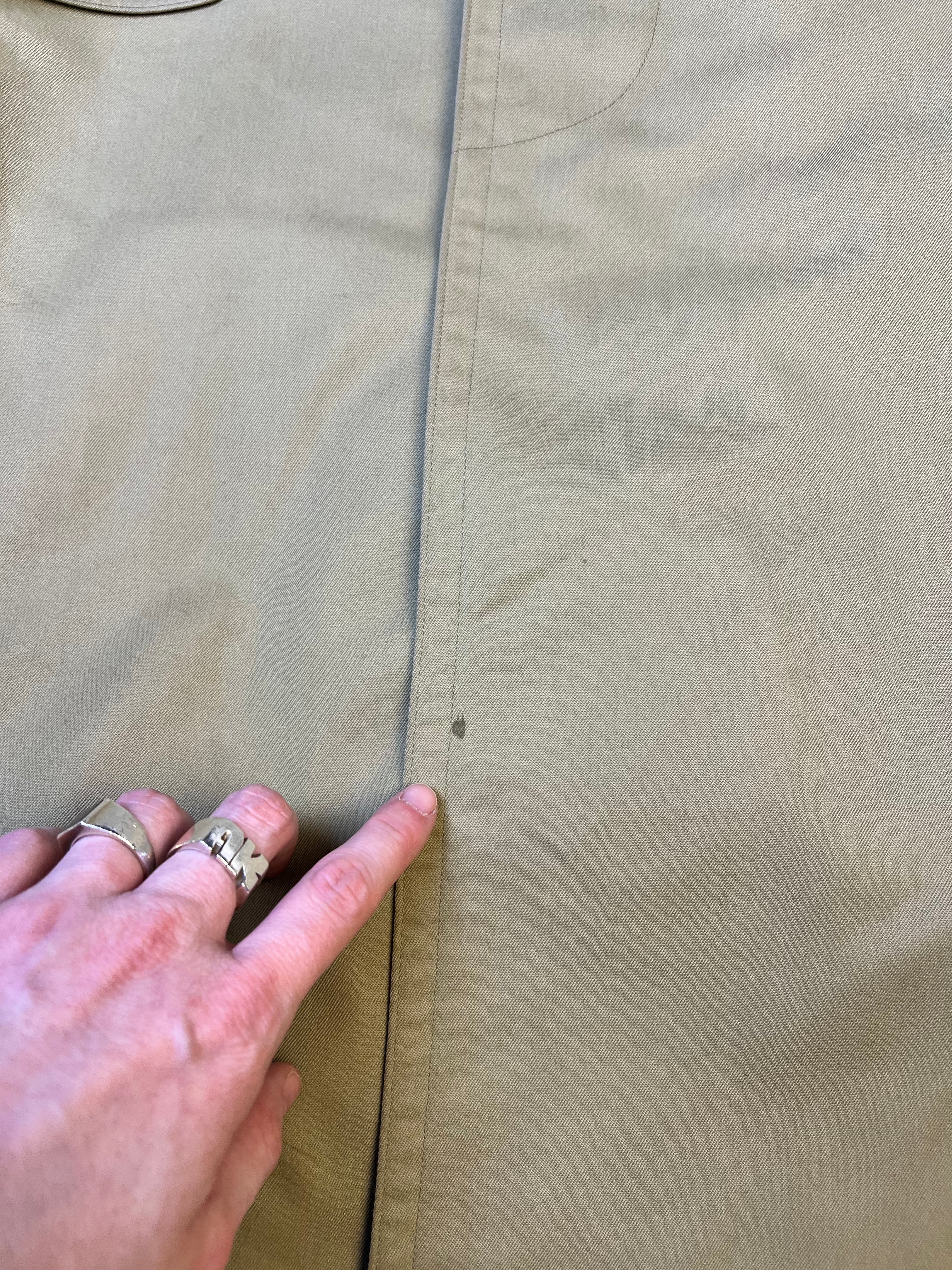 Burberry Vintage Khaki Plaid Lined Coat