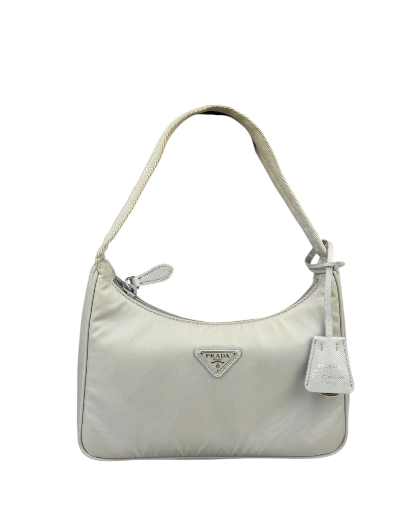 Prada Grey Nylon Re-Edition Pochette