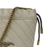 Gucci GG Ivory Leather Marmont Chain Bucket Bag