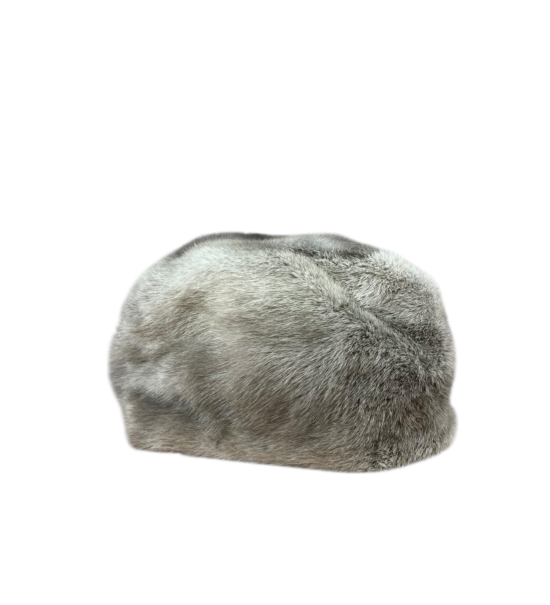 Vintage Clip-in Grey Fur Hat