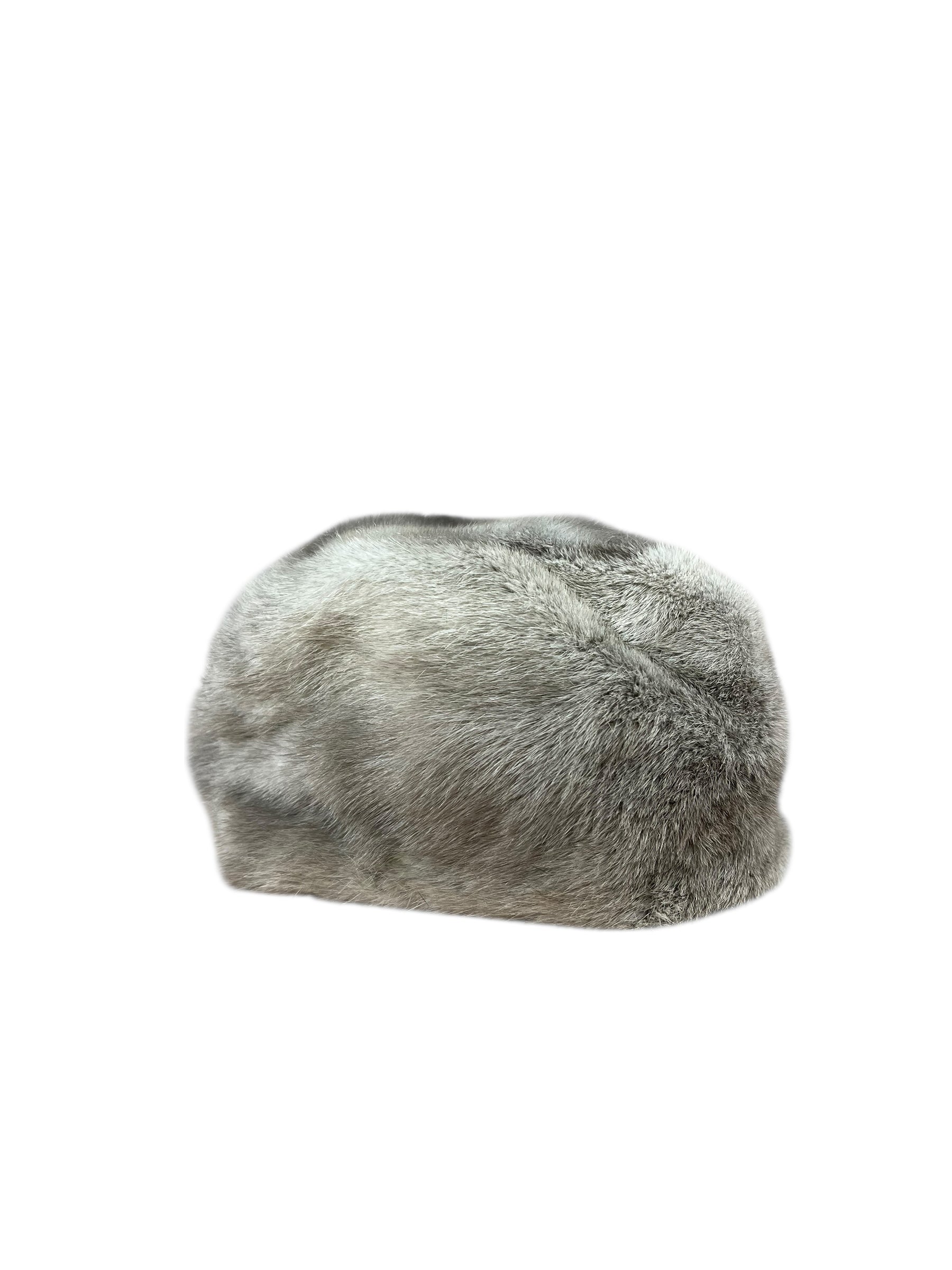 Vintage Clip-in Grey Fur Hat