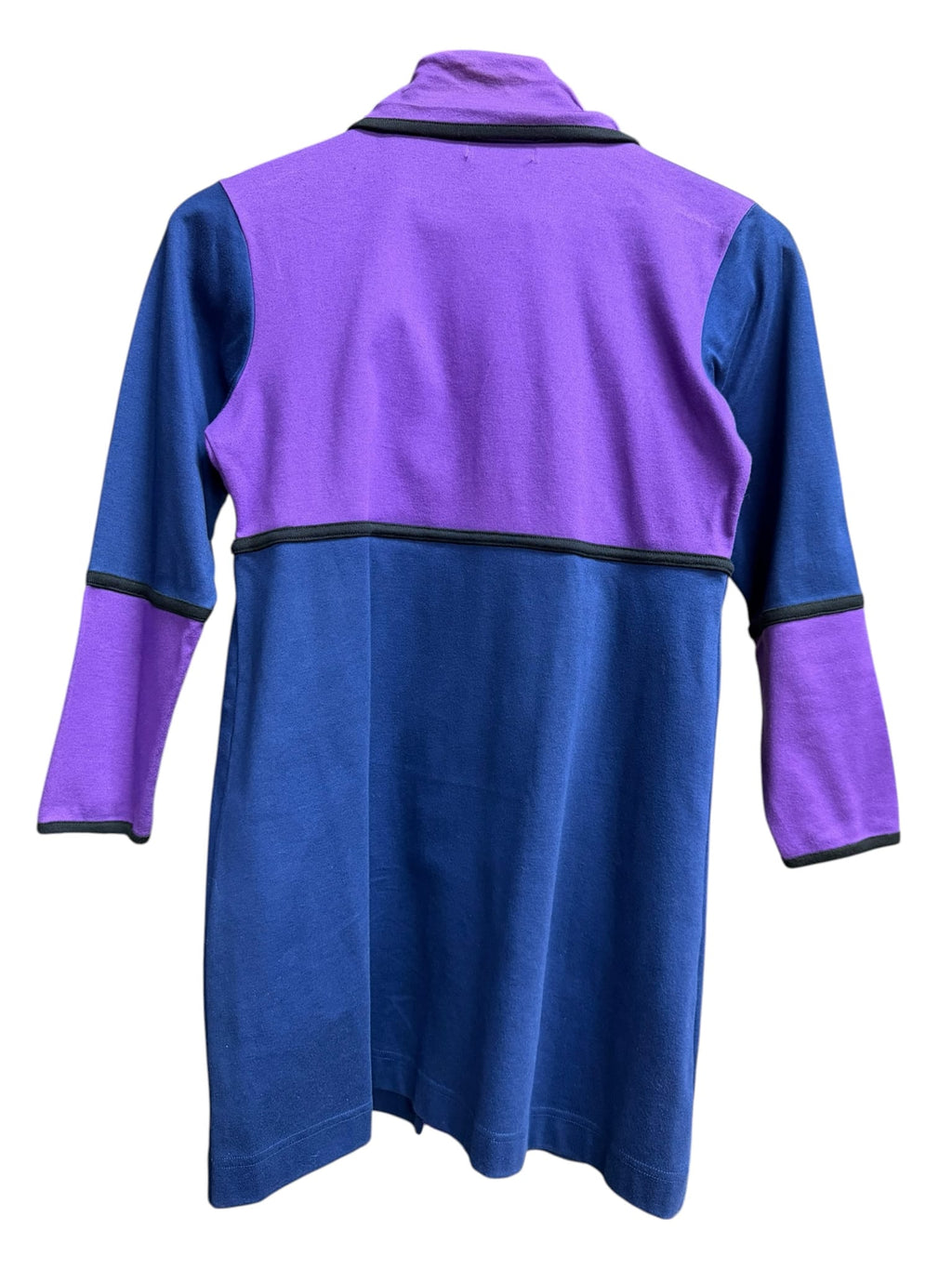 Yves Saint Laurent Kids Purple/Navy Cotton Color-block Jacket