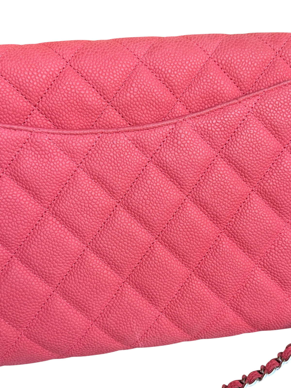 Chanel Coral Pink Matte Quilted Caviar Flap Shoulder Bag 2012