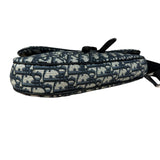 Christian Dior Navy Oblique Saddle Crossbody Bag