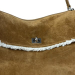 Balenciaga Rodeo Handbag Suede/Fleece Brown
